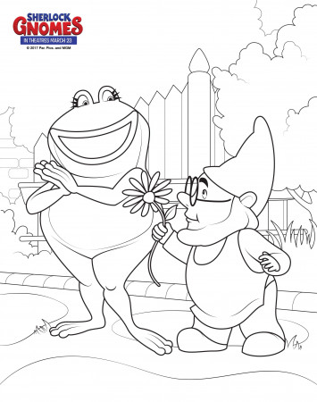 Free printable coloring sheets from Sherlock Gnomes!