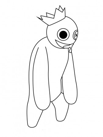 Blue Rainbow Friends coloring pages