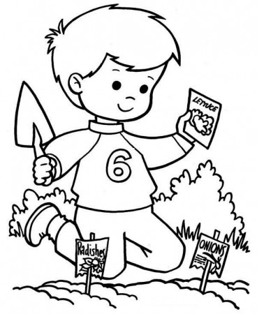 kids coloring pages - Google-søgning | Garden coloring pages, Coloring pages,  Spring coloring pages