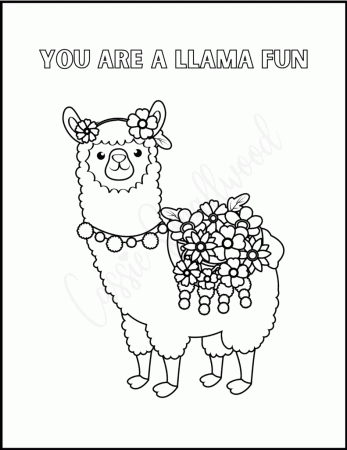 7 Insanely Cute Llama Coloring Pages - Cassie Smallwood