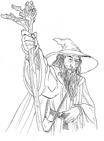 Gandalf 1 Coloring Page - Free Printable Coloring Pages for Kids