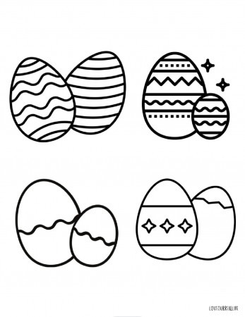 Easter Egg Coloring Pages and FREE Printable Egg Templates ⋆ Love Our Real  Life