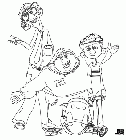 Characters from Ron's Gone Wrong Coloring Pages - Ron's Gone Wrong Coloring  Pages - Coloring Pages For Kids And Adults