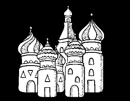 Saint Basil's Cathedral from Moscu coloring page - Coloringcrew.com