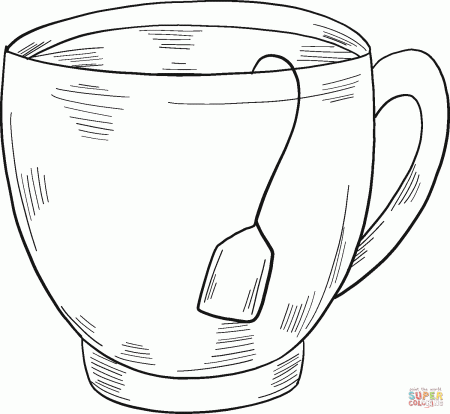 Cup of Tea coloring page | Free Printable Coloring Pages