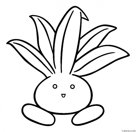 Pokemon Oddish Coloring Page » Turkau