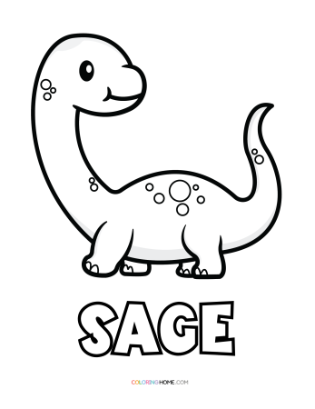 Sage dinosaur coloring page