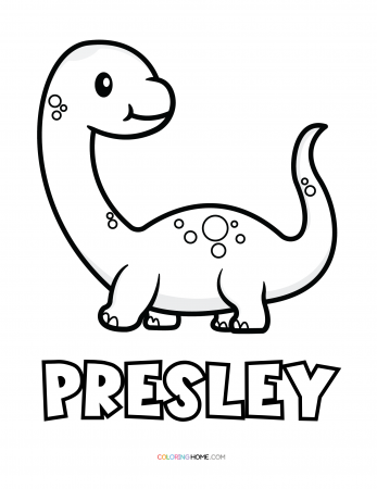 Presley dinosaur coloring page