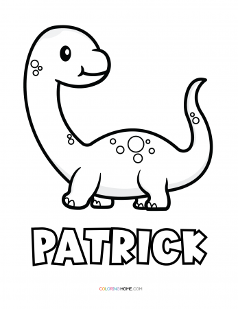 Patrick dinosaur coloring page