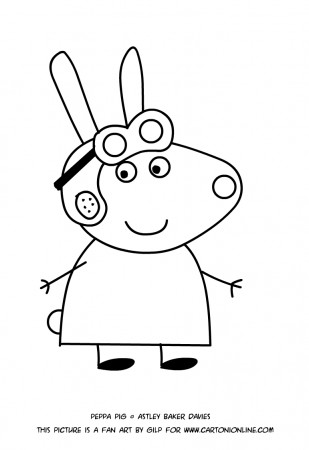 Mrs Rabbit coloring pages