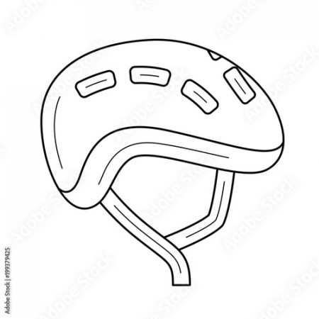 Bike helmet vector line icon isolated on white background. Bike helmet line  icon for infographic, website or app. Icon designed on a grid system. Stock  Vector | Adobe Stock