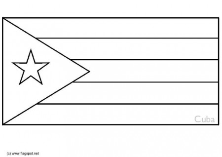 Coloring Page flag Cuba - free printable coloring pages - Img 6325
