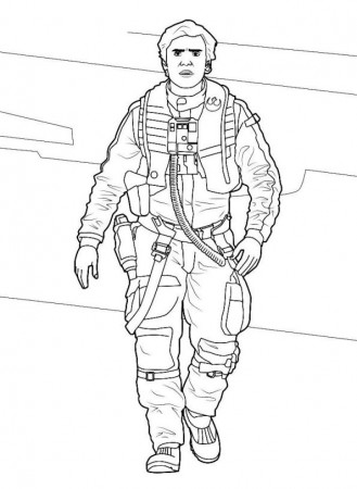 Kids-n-fun.com | Coloring page Star Wars The force awakens Poe Dameron