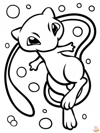 Descubra a magia de Mew Coloring Pages