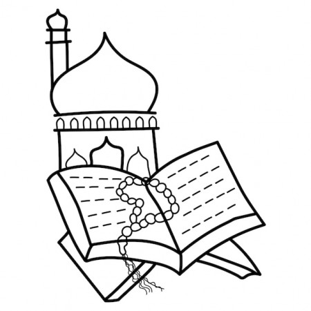 Vector ramadan coloring page