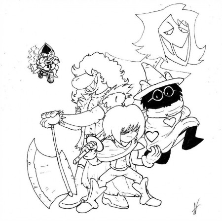 WIP] Deltarune Fan Art, lines only ...