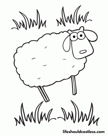 Sheep Coloring Pages (free printable PDF templates) - Life Should Cost Less