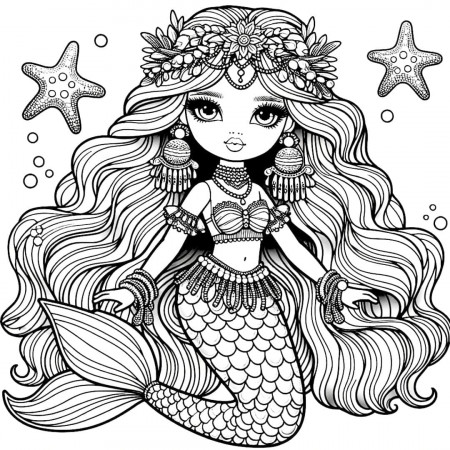 Barbie Magic Mermaid Coloring