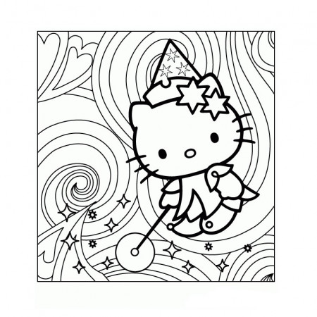 Free Hello Kitty drawing to print and color - Hello Kitty Kids Coloring  Pages