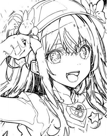 Anime Girl from Oshi No Ko coloring page - Download, Print or Color Online  for Free