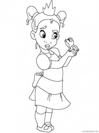Princess Coloring Pages for Girls little_princess_tiana Printable 2021 1078  Coloring4free - Coloring4Free.com