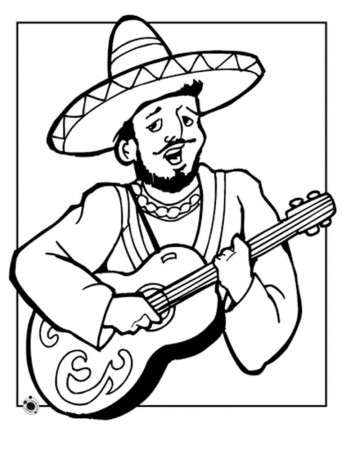 Mexican Charro Day Coloring Page - Free Printable Coloring Pages for Kids
