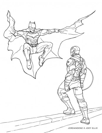 Batman vs. Captain America Free Coloring Page – jordandene