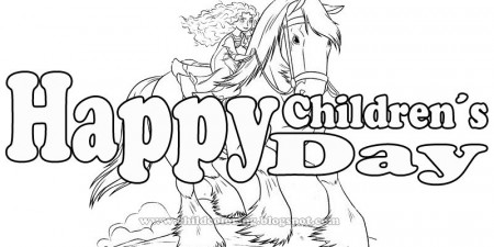 Brave Coloring - Childrens Day Coloring Page ~ Child Coloring
