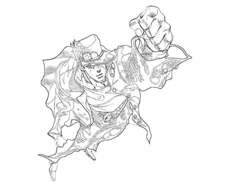 kujo jotaro 3 Coloring Page - Anime Coloring Pages
