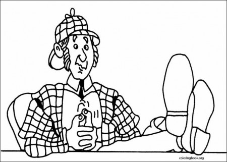 Sherlock Holmes coloring page (004) @ ColoringBook.org