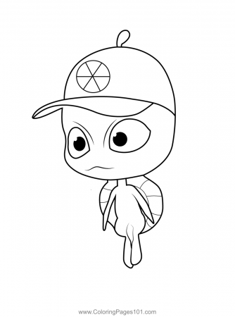 Wayzz Kwami Miraculous Ladybug Coloring Page for Kids - Free Miraculous  Ladybug Printable Coloring Pages Online for Kids - ColoringPages101.com | Coloring  Pages for Kids