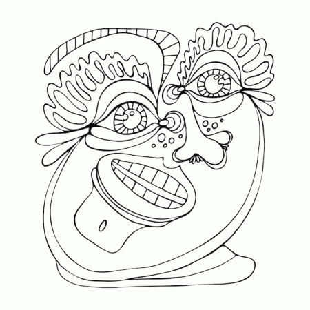 Premium Vector | Coloring book abstract human face hand drawn vector line  art coloring page for children and adults