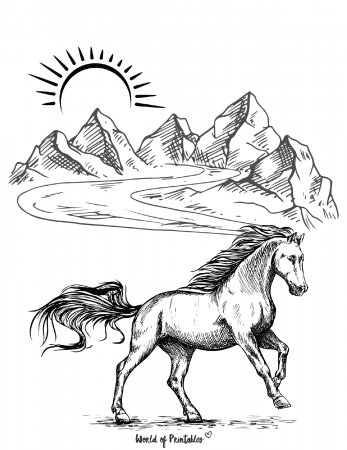 Horse Coloring Pages - World of Printables