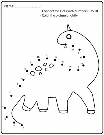 Premium Vector | We draw a dinosaur dot to dot draw a line game for toddler  learning numbers for kid 120