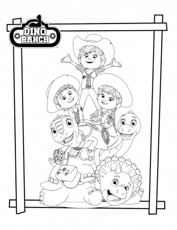 20 Pages of Dino Ranch Coloring Book Printable PDF Coloring - Etsy
