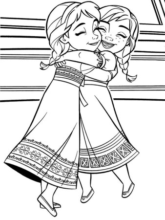 Elsa & Anna coloring pages