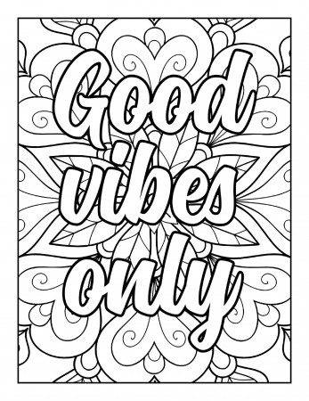 60 Inspirational Quotes Printable Coloring Pages Digital - Etsy