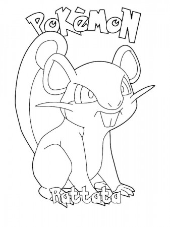Pokemon Rattata coloring pages - Free Printable