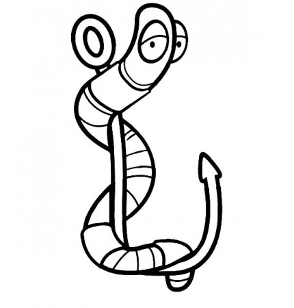 Worm On a Fish Hook Fishing Lure Coloring Pages | Kids Play Color - ClipArt  Best - ClipArt Best