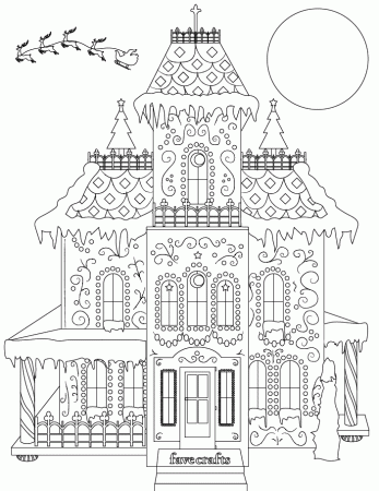 Breathtaking Gingerbread House Coloring Page PDF | House colouring pages, Coloring  pages, Christmas coloring sheets