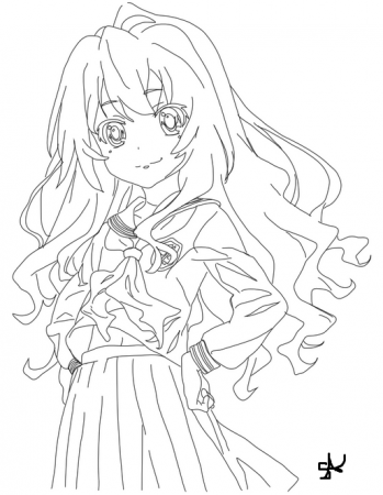 Taiga from ToraDora Coloring Page  https://www.facebook.com/KamiCreations224/ | Coloring pages, Toradora, Anime