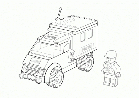 Lego Police Car Coloring Page For Kids Printable Free Lego Lego ...
