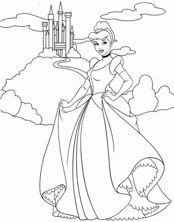 Cinderella Disney - Coloring Pages for Kids and for Adults