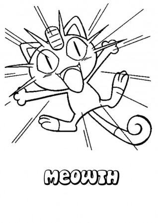 NORMAL POKEMON coloring pages - Meowth