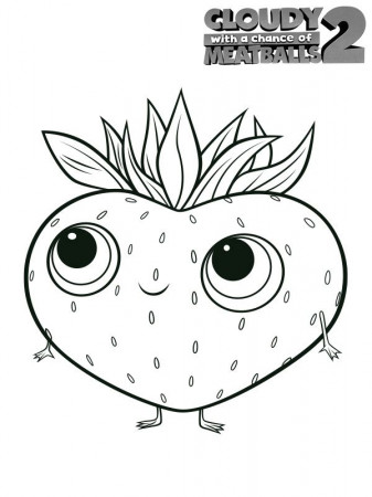 Free Online Cloudy with a Chance of Meatballs Colouring Page