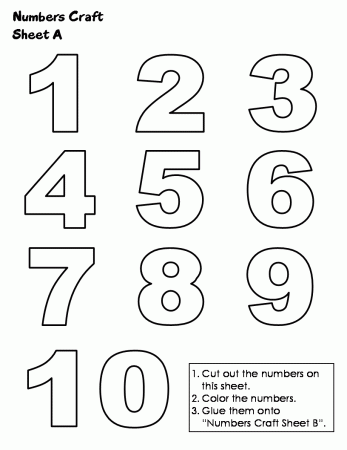 Printable Coloring Numbers 1 10 - Get Coloring Pages