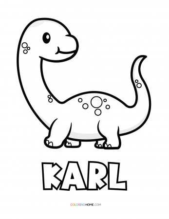 Karl dinosaur coloring page