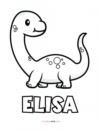 Elisa dinosaur coloring page