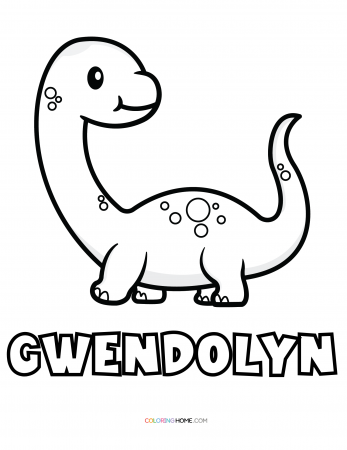 Gwendolyn dinosaur coloring page