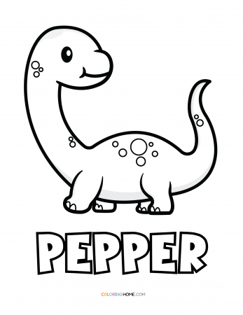 Pepper dinosaur coloring page